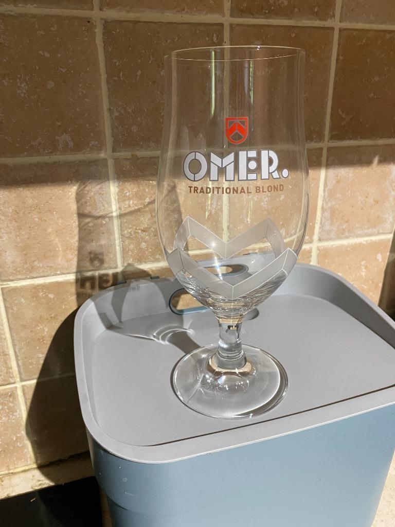 Lot de 6 verres à bière Omer – 33 cl, Collections, Marques de bière, Neuf, Enlèvement