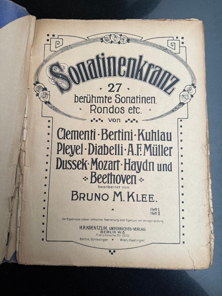 Piano partiture, Sonatinenkranz 27 berümte Sonatinen Rondos, Muziek en Instrumenten, Bladmuziek, Gebruikt, Klassiek, Ophalen of Verzenden