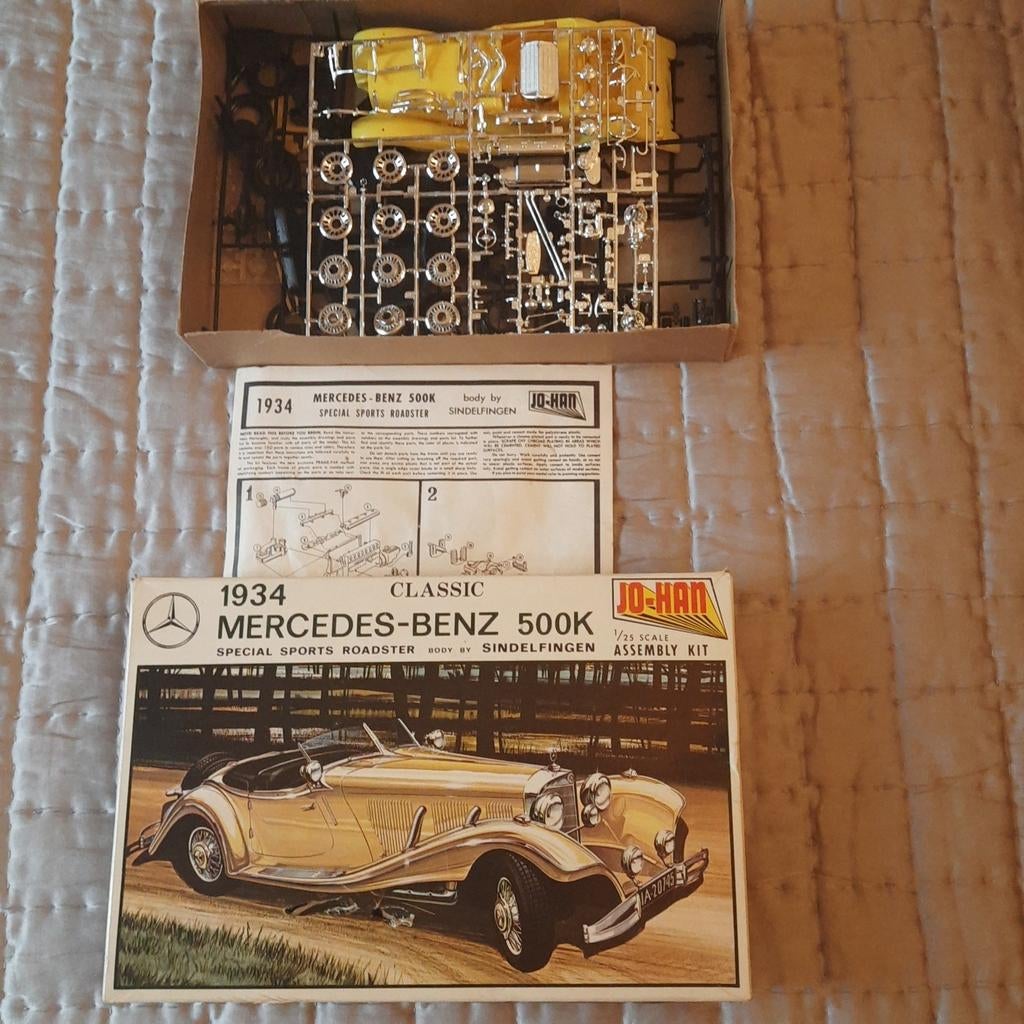 MERCEDES BENZ 500K 1934 1/25 SINDELFINGEN., Auto, Groter dan 1:32, Nieuw, Ophalen