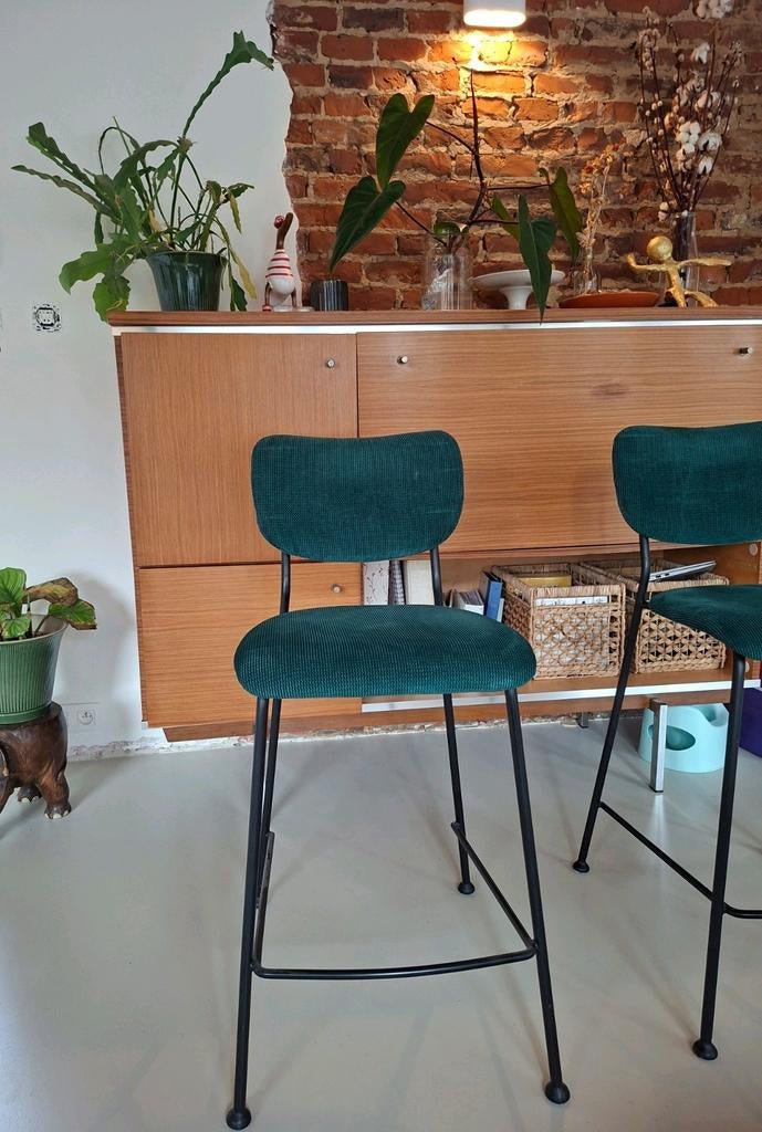 Barstoelen Benson Zuiver, Maison & Meubles, Tabourets de bar, Utilisé, 60 à 90 cm, 2 tabourets, Enlèvement