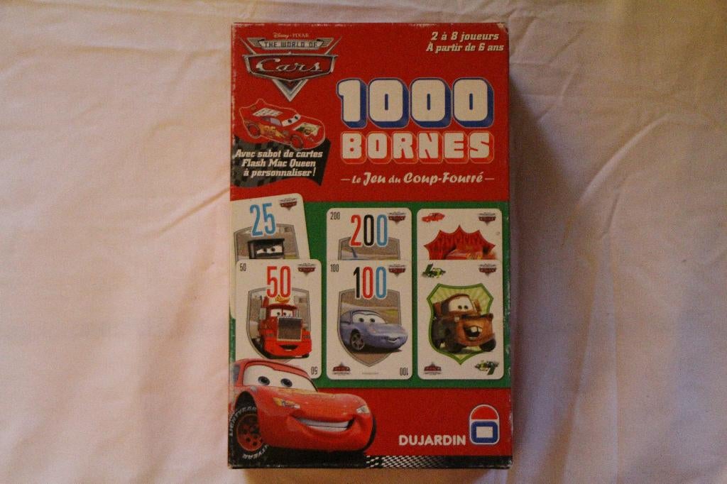 Dujardin -- 1000 bornes Cars, Hobby & Loisirs créatifs, Trois ou quatre joueurs, Enlèvement ou Envoi, Utilisé, Dujardin
