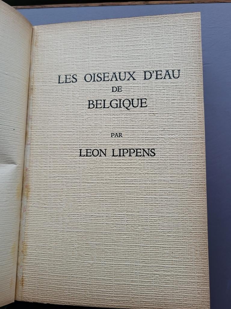 Les Oiseaux d'Eau de Belgique de Léon Lippens 1941, Enlèvement ou Envoi, Comme neuf
