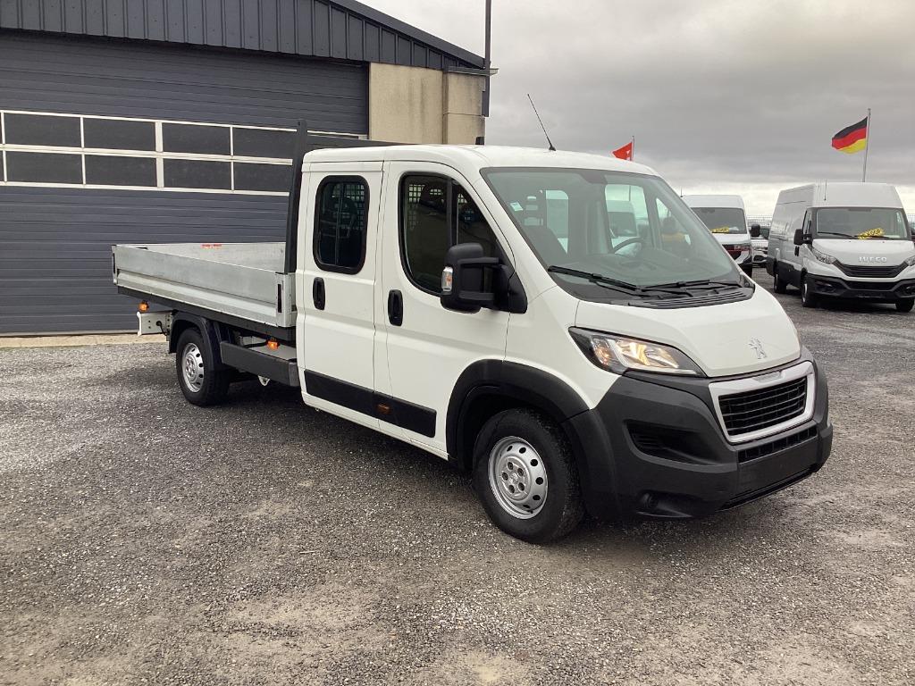 peugeot boxer laadbak 6plaatsen 163pk 2019 88000km 17650e ex, Auto's, Bestelwagens en Lichte vracht, Voorwielaandrijving, 4 deurs
