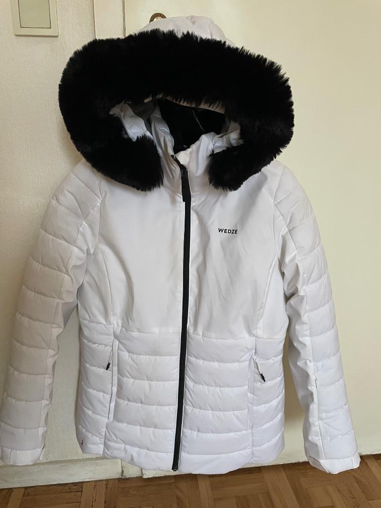 Veste de ski mi-longue blanc, pantalons noir t.M Wedze, Autres marques, Comme neuf, Enlèvement, Ski