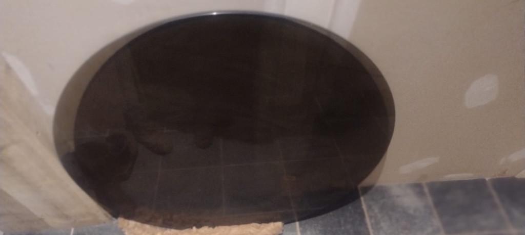 glazen tafelblad rond, Huis en Inrichting, Tafelonderdelen, Ophalen, Gebruikt, 50 tot 100 cm, Rond