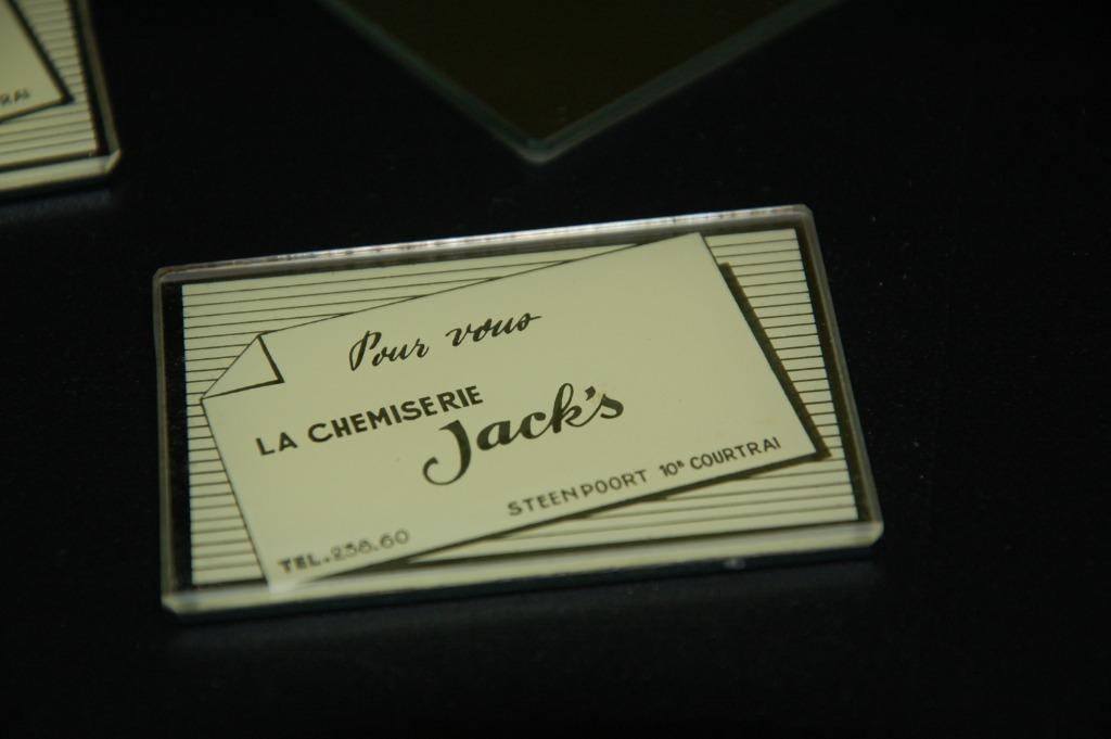 miroir publicitaire pour sac à main - Jack's Courtrai, Enlèvement ou Envoi, Comme neuf, Jaune, Autres types