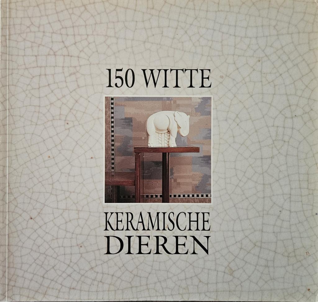 150 witte keramische dieren - Norbert Poulain - 1993, Gelezen, Norbert Poulain, Beeldhouwkunst, Ophalen of Verzenden