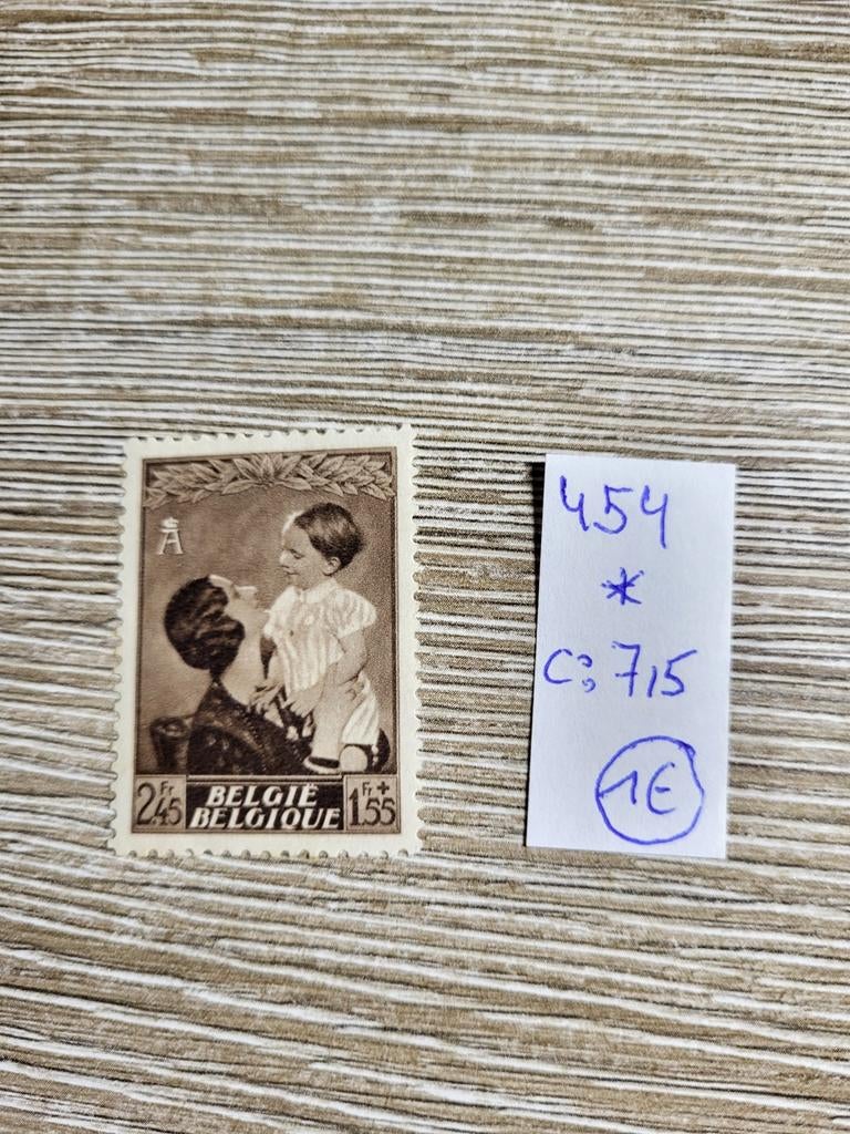Belgie 454 *, Timbres & Monnaies, Timbres | Indes orientales néerlandaises, Enlèvement ou Envoi