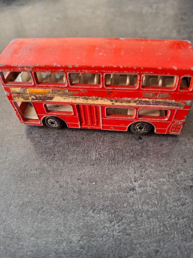 Matchbox Dubbeldek bus, Ophalen, Gebruikt, Bus of Vrachtwagen, Matchbox