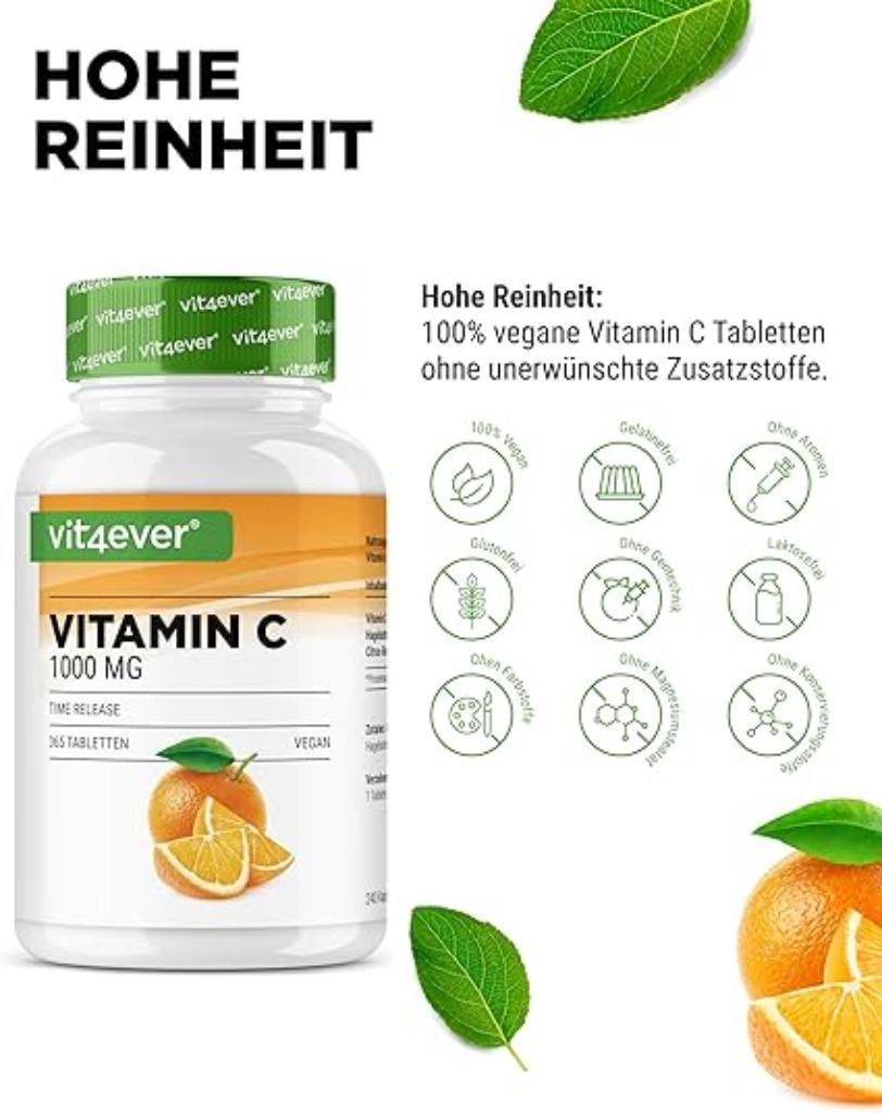 Vitamine C 1000 mg 365 tabletten GRATIS LEVERING, Verzenden, Nieuw, Overige typen