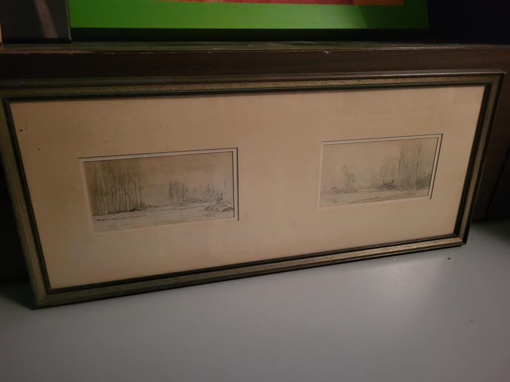 2 zeer mooie tekeningen, Antiek en Kunst, Ophalen of Verzenden