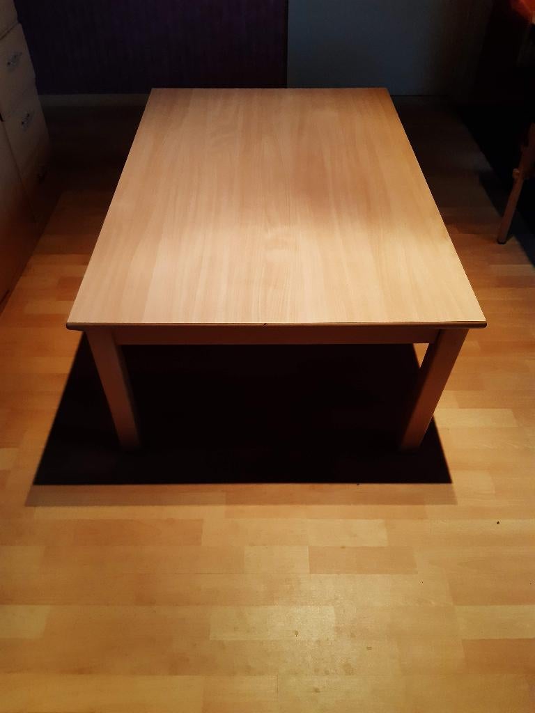 mooie houten lage tafel, Huis en Inrichting, Tafels | Bijzettafels, Ophalen, Gebruikt, Rechthoekig, Hout