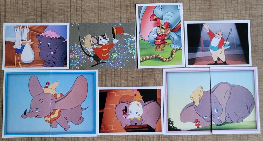 9 Panini stickers: Dumbo, Enlèvement ou Envoi, Comme neuf, Bande dessinée ou Dessin animé