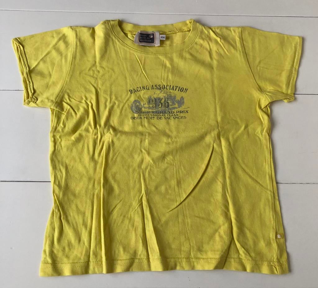 t-shirt jaune Deux Mois de Vacances 10 y 140, Garçon, Enlèvement ou Envoi, Chemise ou À manches longues, Utilisé