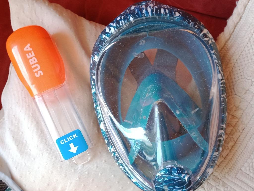 2 MASQUEs - DECATHLON EasyBreath, Sports nautiques & Bateaux, Plongée, Enlèvement ou Envoi, Comme neuf, Lunettes de plongée ou Tuba