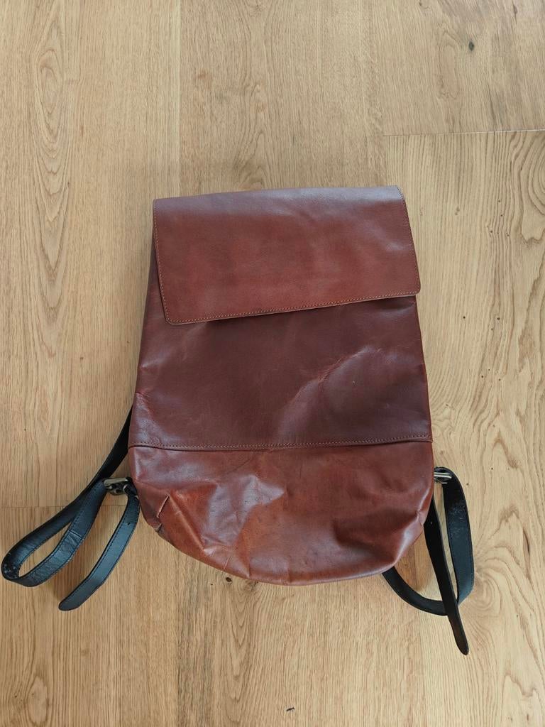 Johnny fly lederen rugzak - laptoptas, Ophalen