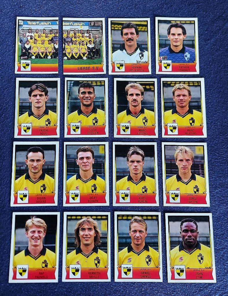 16 versch. Panini stickers voetbal ' FB 1992 - Lierse S.V. ', Ophalen of Verzenden, Nieuw, Meerdere stickers