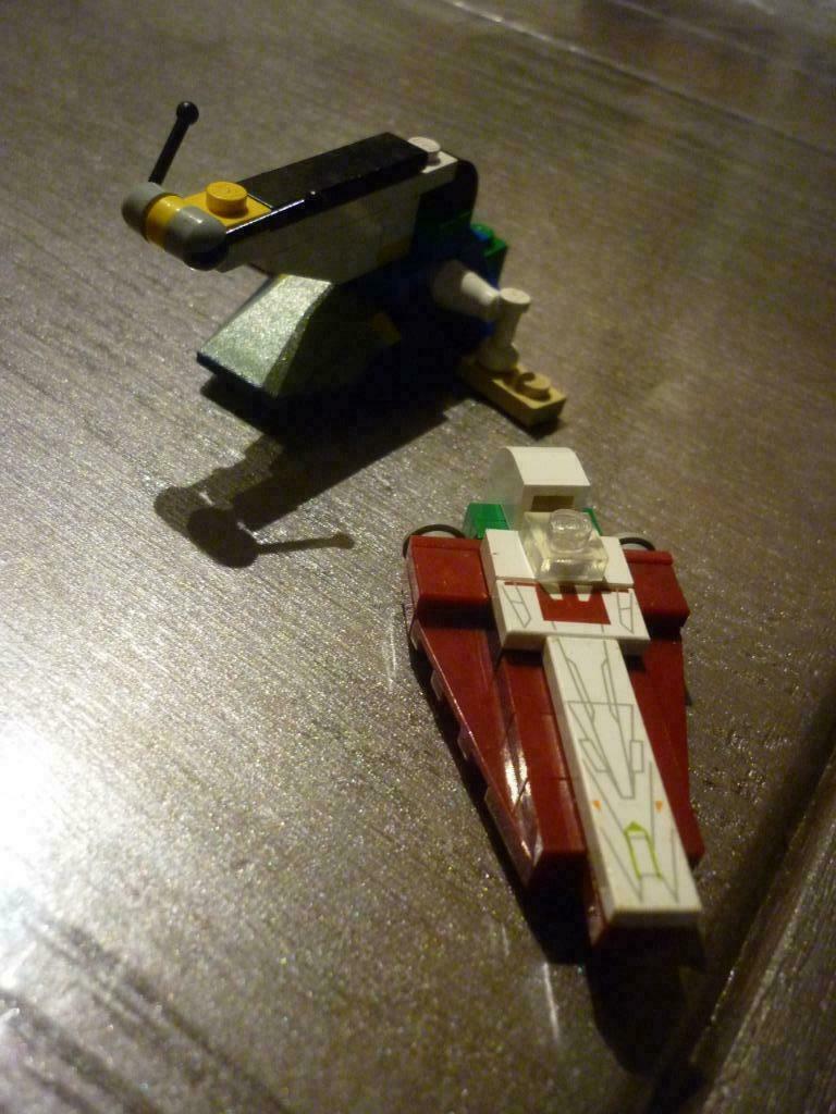 lego 4487 mini jedi starfighter et slave, Ophalen of Verzenden, Gebruikt, Complete set, Lego