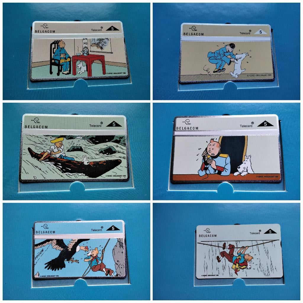 Série complète de 6 télécartes Belgacom TINTIN - Hergé/NEUF, Enlèvement ou Envoi