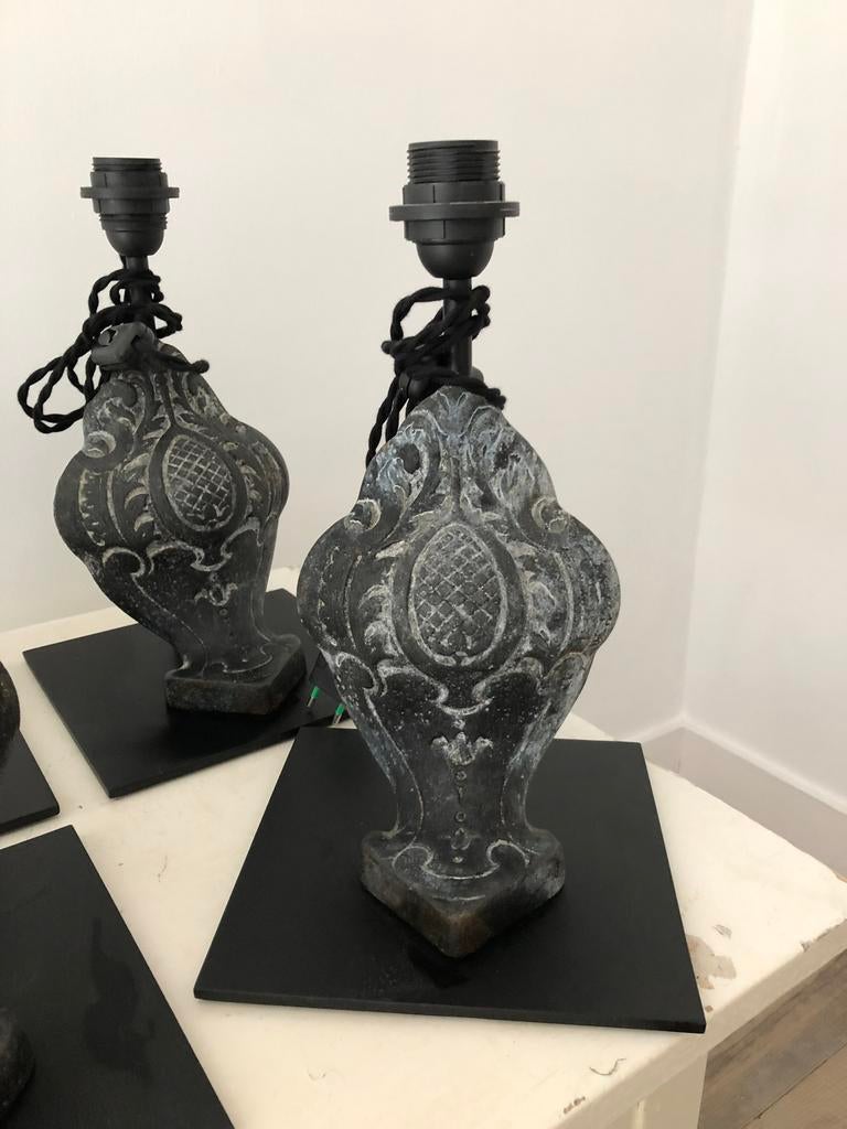 LAMP VERLICHTING  LAMPENVOET GIETIJZER POOT OP SOKKEL, Ophalen of Verzenden