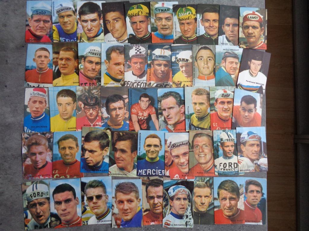 WIELRENNERS PRENTJES CHROMO's JAREN MIDDEN 60    48X*, Hobby en Vrije tijd, Stickers en Plaatjes, Ophalen of Verzenden
