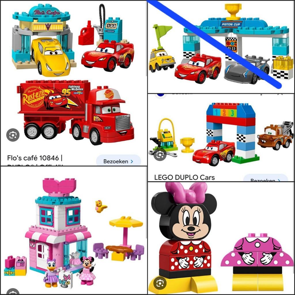 Duplo sets Minnie en Cars, Ophalen of Verzenden, Gebruikt, Duplo