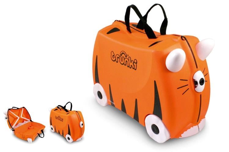 Trunki kinderkoffer Tipu tijger 7 soorten op voorraad, Wieltjes, Hard kunststof, Nieuw, Minder dan 50 cm