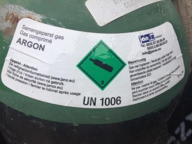 Argon -en Weldmix flessen, Doe-het-zelf en Bouw, Ophalen, Nieuw