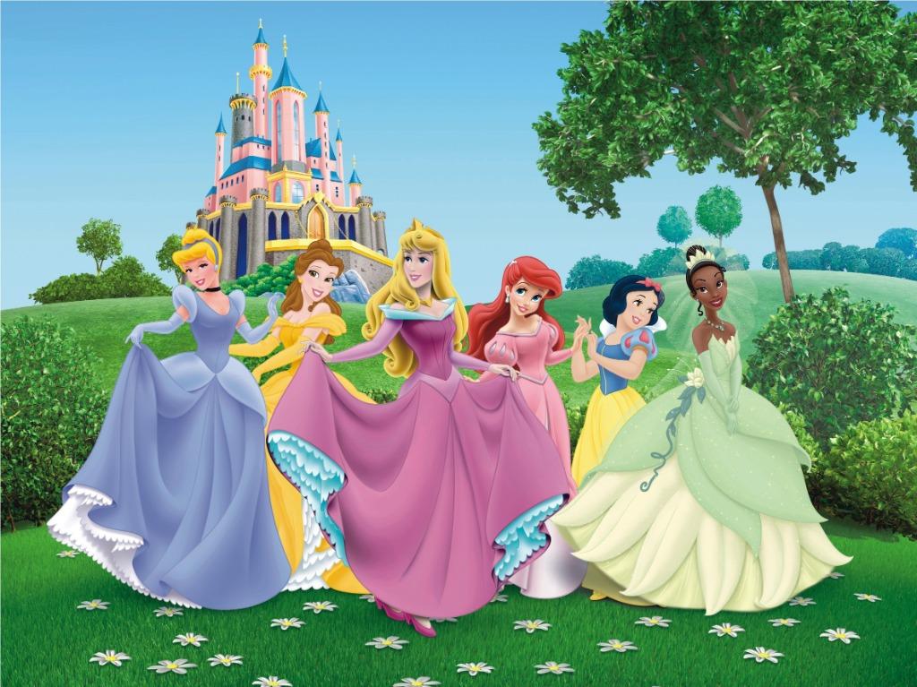 Disney Princess fotobehang XL, Princess vliesbehang 360x270, Ophalen of Verzenden, Nieuw, Wanddecoratie