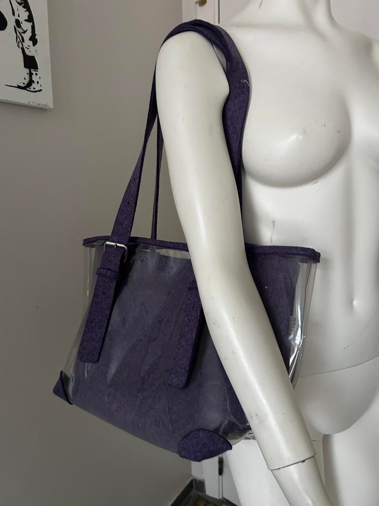 Transparante en paarse shopper van Daff, Ophalen of Verzenden, Paars, Shopper