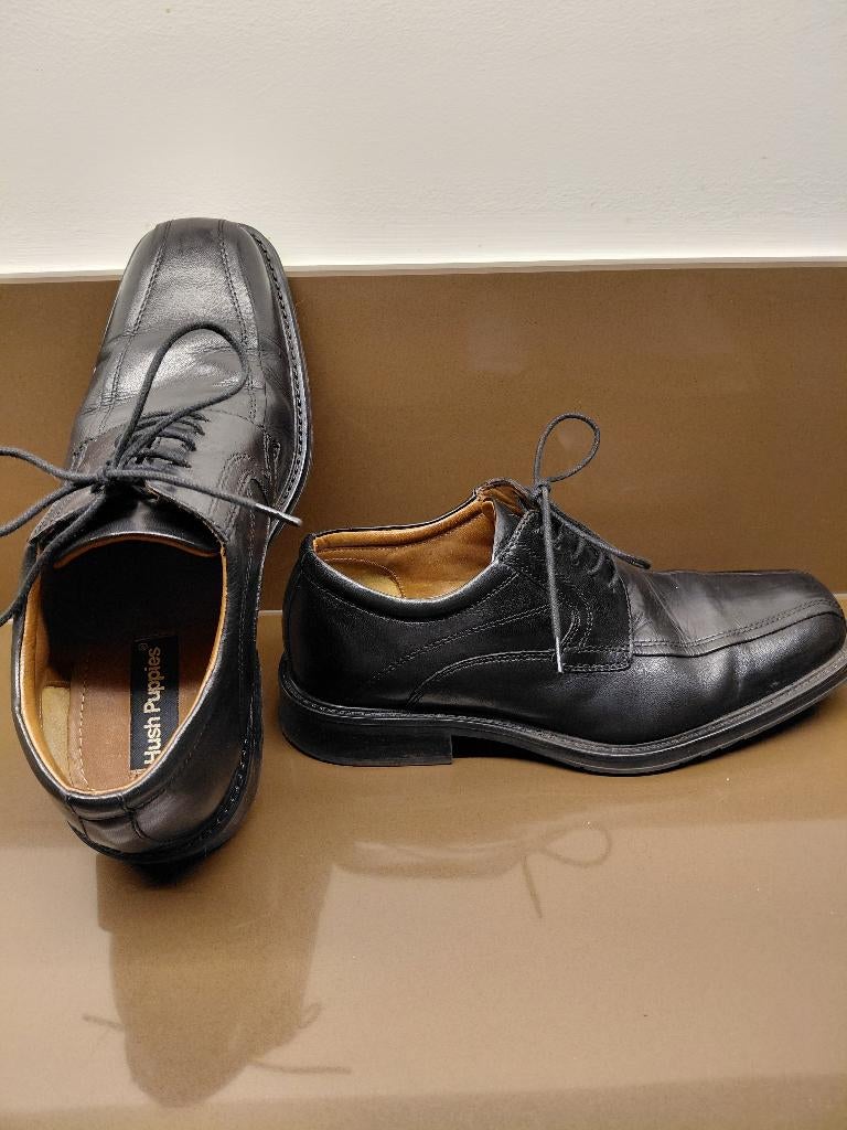 Herenschoenen maat 40 Hush Puppies, Zwart, Ophalen of Verzenden, Hush Puppies, Gedragen