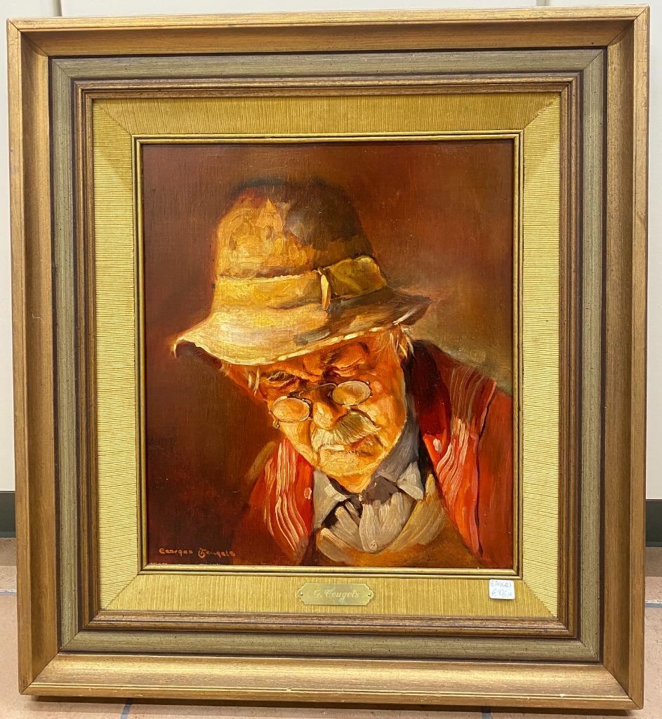 Schilderij Georges Teugels, Antiek en Kunst, Kunst | Schilderijen | Klassiek, Ophalen