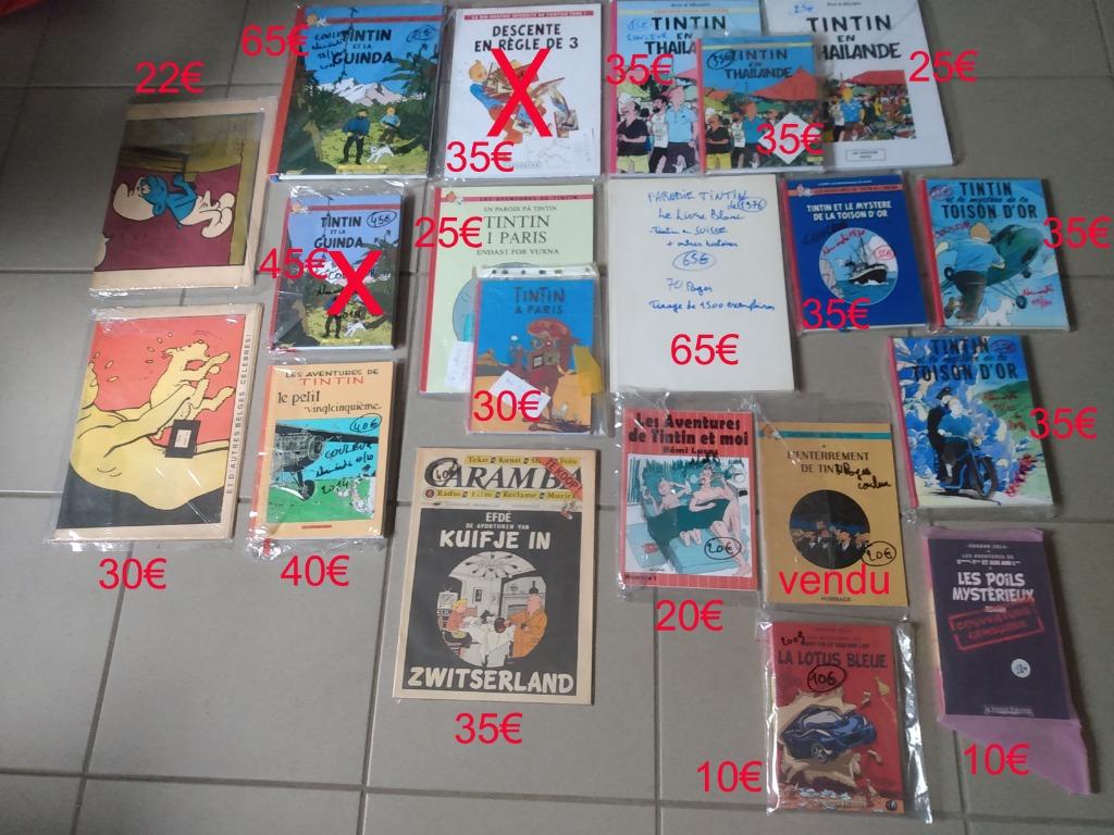 Lot BD parodie-pastiche Tintin très rare en format A4 et A5, Livres, BD, Enlèvement ou Envoi