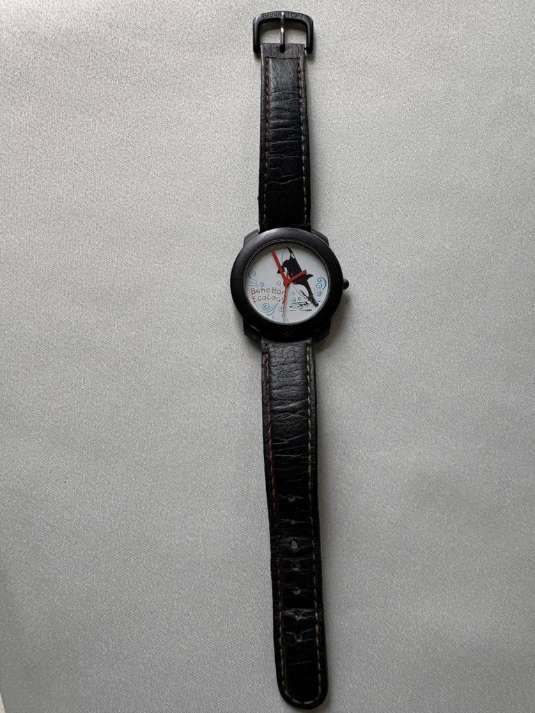 Montre Benetton Bulova Ecology, Bijoux, Sacs & Beauté, Montre-bracelet, Autres marques, Enlèvement ou Envoi, Cuir