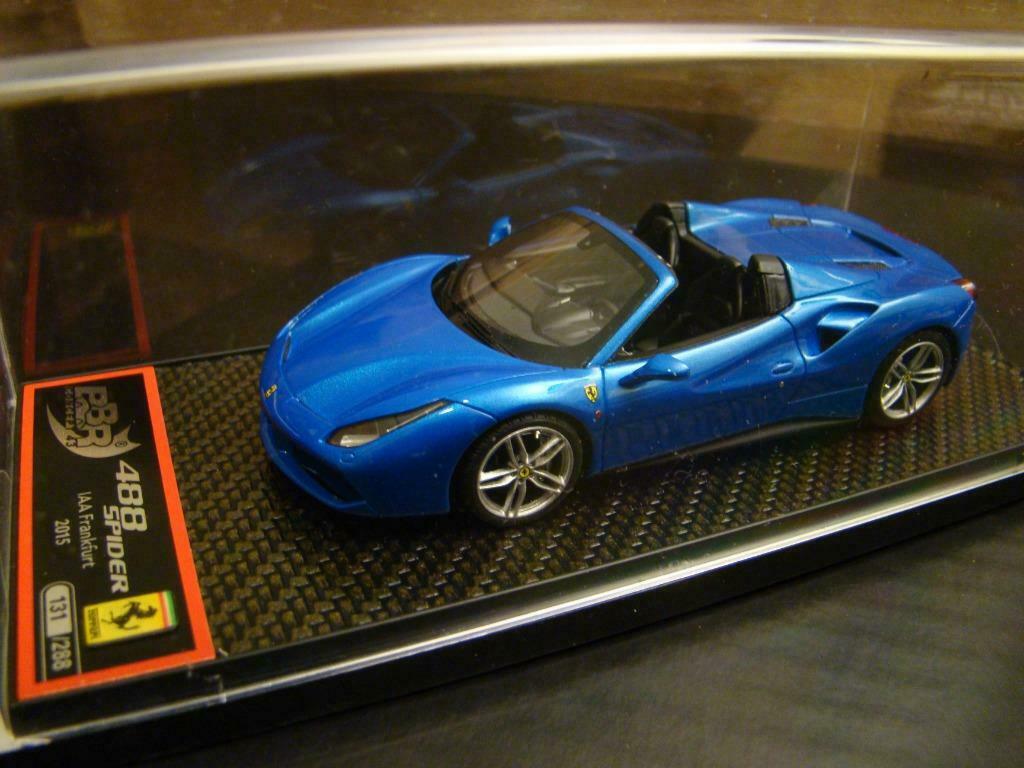 1/43 BBR Ferrari 488 Spider metallic blue, Enlèvement ou Envoi, Comme neuf, Voiture, Autres marques