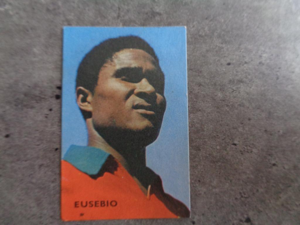 VOETBAL PRENT CHROMO  EUSEBIO  PORTUGAL   PAREL VAN MOZAMBIQ, Ophalen of Verzenden, Sticker