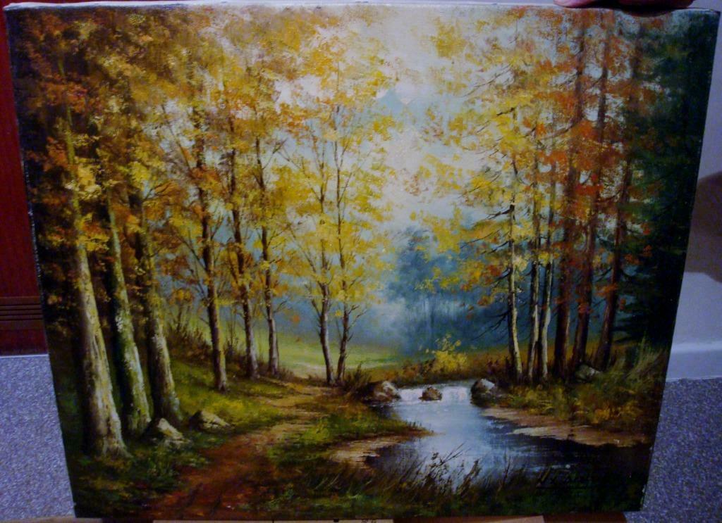 Peinture sur toile, sans cadre, signée V X Dextrée, Enlèvement