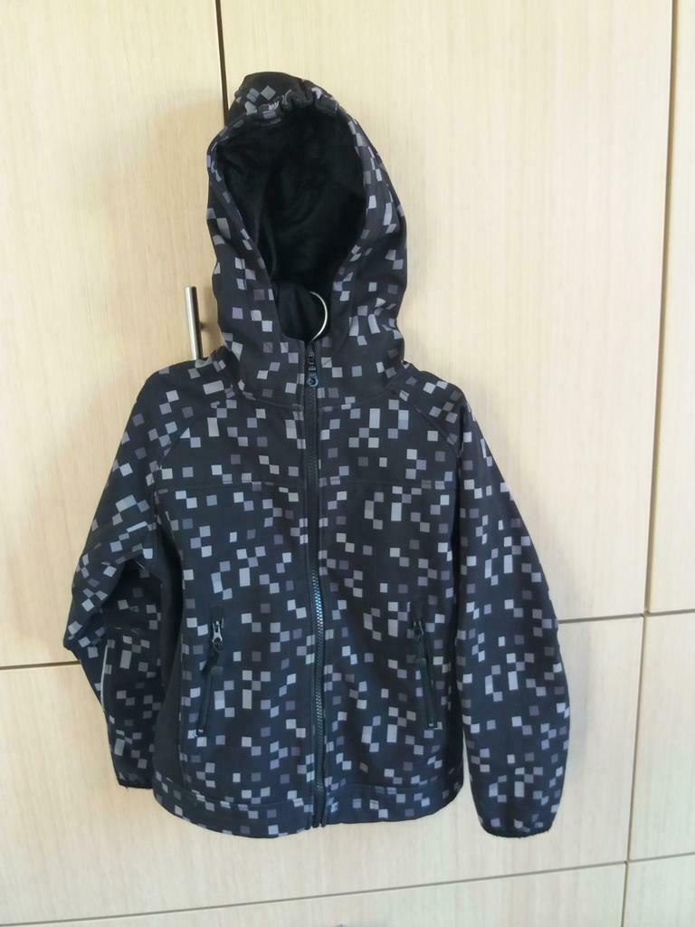 zwart geblokte jas met kap - Nonito kids- maat 128, Enlèvement, Comme neuf, Garçon ou Fille, Manteau