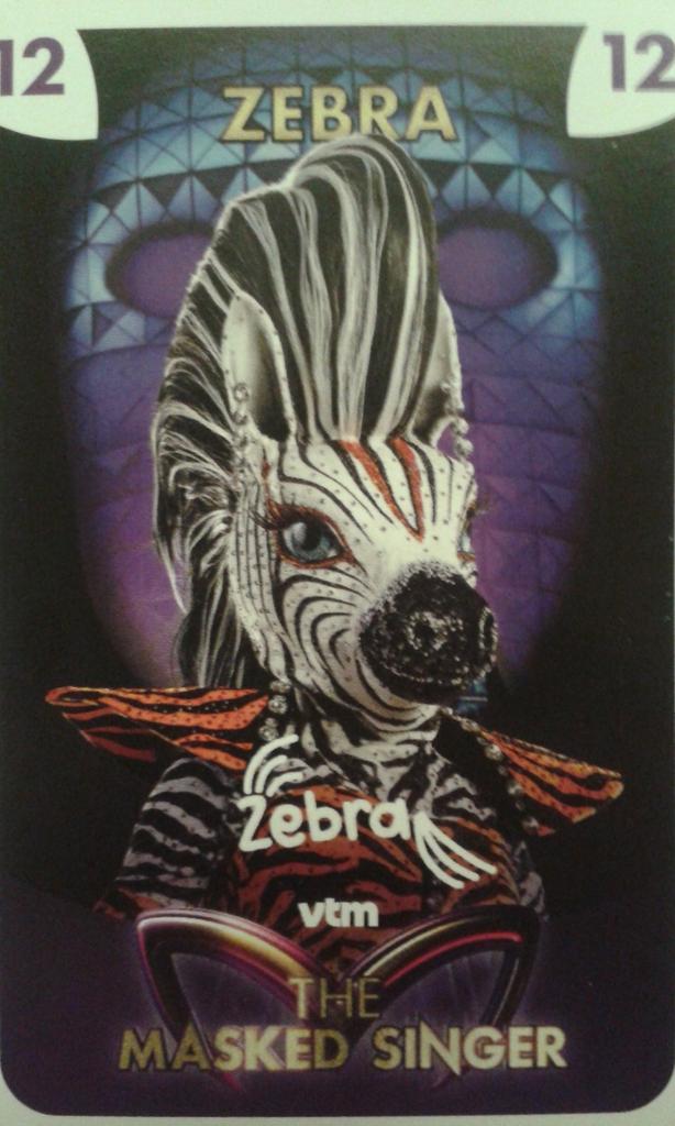 Verzamelkaart  ZEBRA   Masked Singer 2024, Ophalen of Verzenden