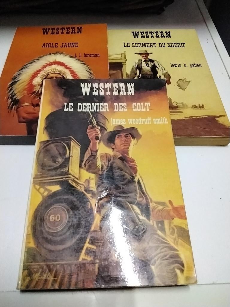 WESTERN-Aigle jaune-Le Serment du shérif-Le dernier des colt, Boeken, Ophalen of Verzenden, Zo goed als nieuw