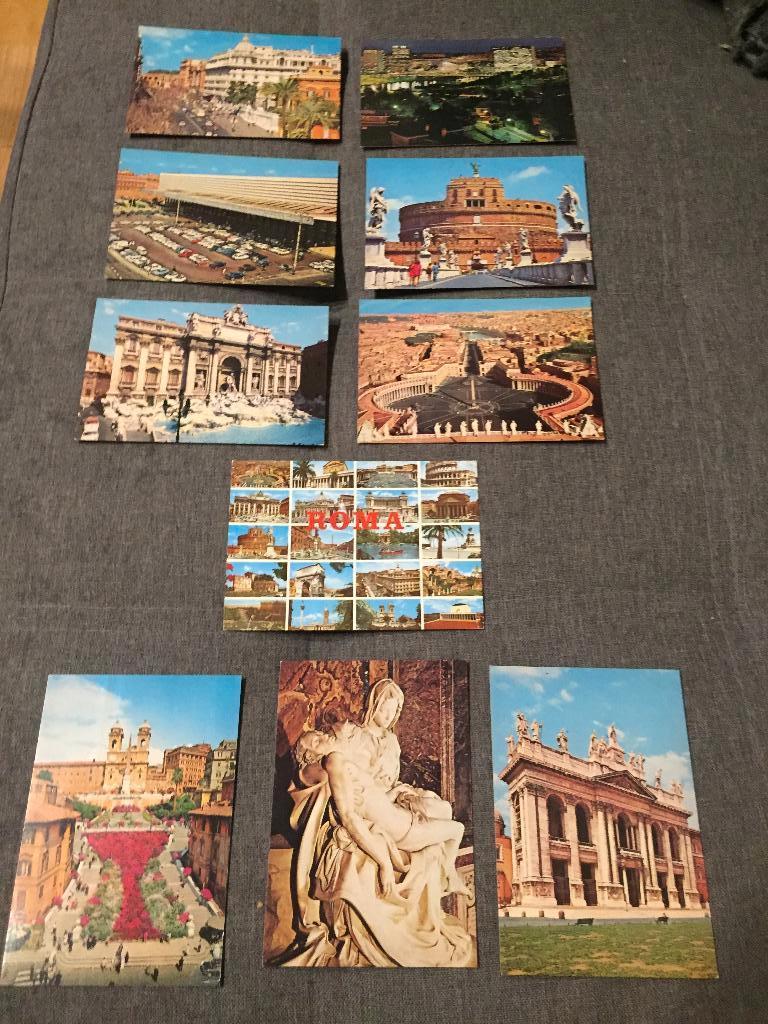 Lot oude postkaarten Rome, Ophalen of Verzenden, 1940 tot 1960, Ongelopen, Italië