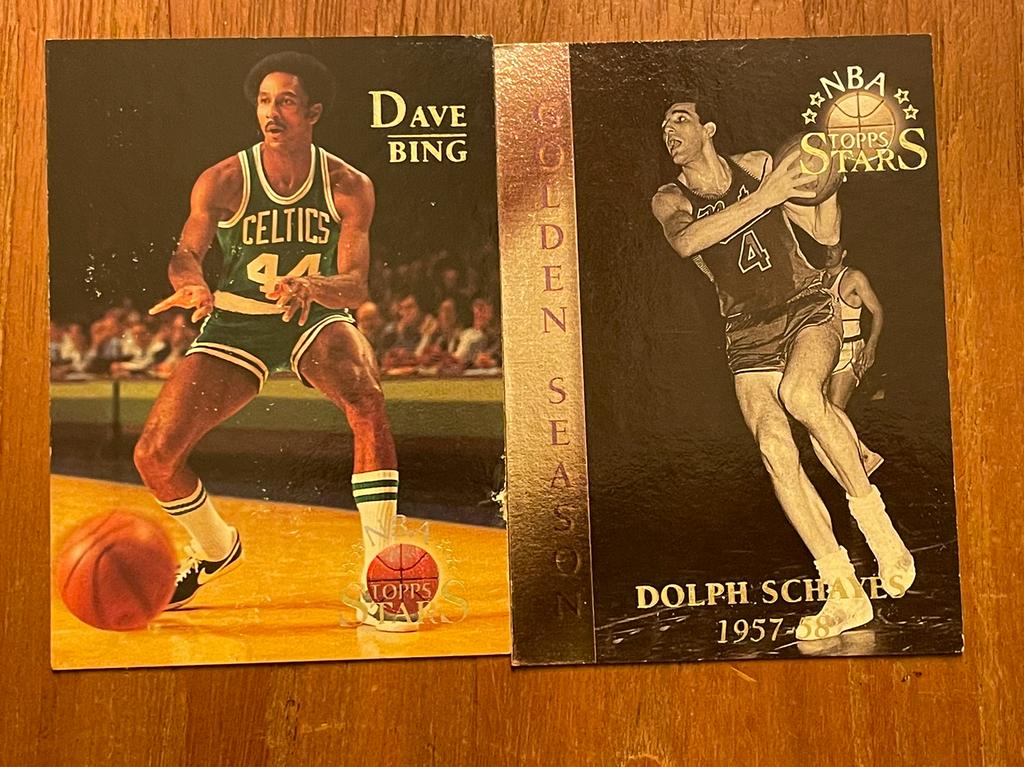 Nba Topps star Dave Bing - Dolph Schayes, Ophalen of Verzenden, Gebruikt, Meerdere plaatjes