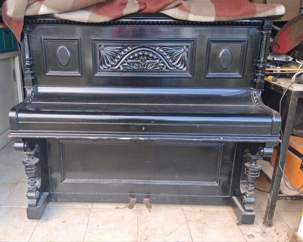 Antieke piano ritmuller berlin ca.1890, Ophalen, Wit, Piano