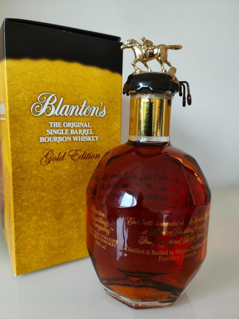Blanton's Gold, par LMDW, bouteille 174, baril 845, bouchon, Collections, Vins, Neuf, Autres types, Amérique du Nord, Pleine, Enlèvement ou Envoi