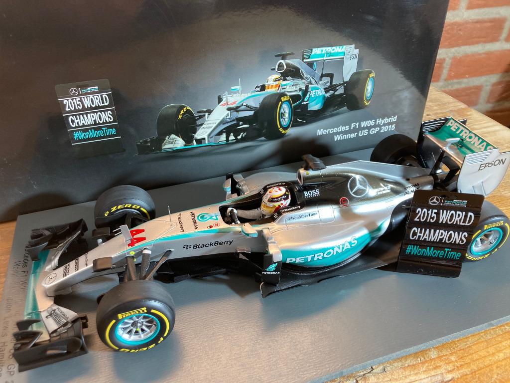 Lewis Hamilton 1:18 Winner US GP 2015 WC Spark 18S179 W06, Ophalen of Verzenden, Nieuw, Formule 1