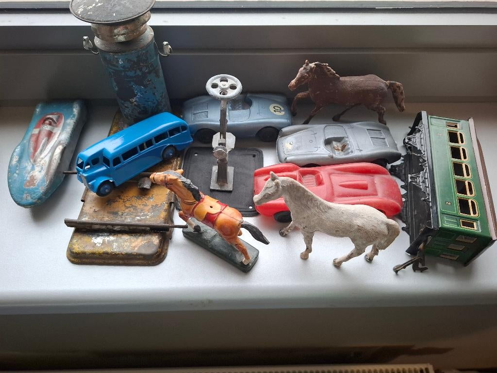 lot oud speelgoed ( ook per stuk te koop ), Antiek en Kunst, Ophalen of Verzenden