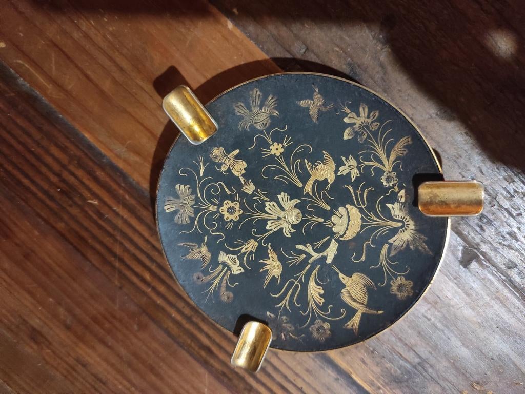 Damascene asbak levensboom, Antiek en Kunst, Ophalen of Verzenden