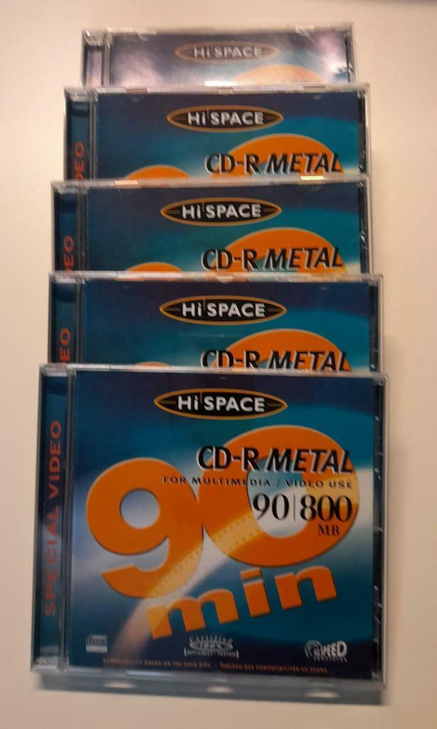 5 CD ROM 90' 800 MB Métal HI-SPACE, Informatique & Logiciels, Enlèvement ou Envoi, Neuf, Cd, Double couche