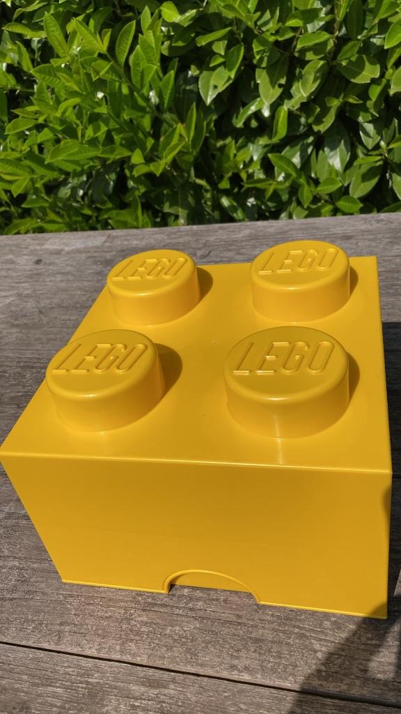 LEGO opbergbox geel, Kinderen en Baby's, Speelgoed | Duplo en Lego, Ophalen, Gebruikt, Lego