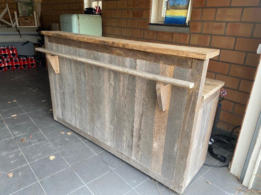 massief eiken houten toog, Ophalen